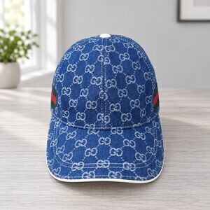 Gucci Blue GG Denim Baseball Cap